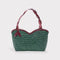 Léafa - Handwoven Artisan Shoulder Bag Burgundy & Green