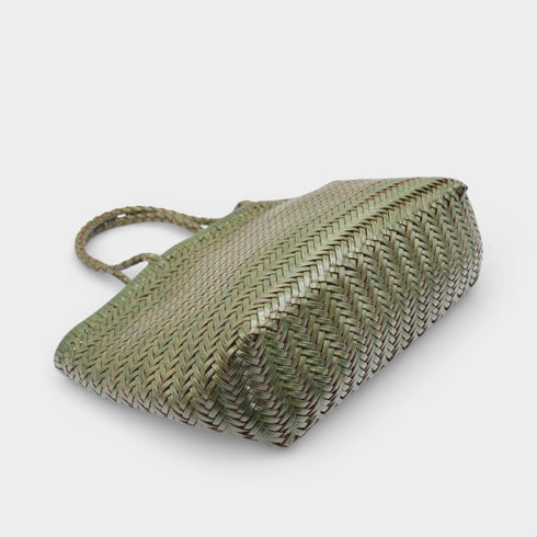 Lou - Borsa Tote in Vera Pelle Colore Verde