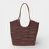 Liv - Handmade Woven Leather Tote Bag Coffee