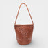 Esmée - Handmade Woven Bucket Shoulder Tote Bag Caramel