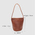 Esmée - Handmade Woven Bucket Shoulder Tote Bag Caramel