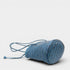 Carmel- Hand Woven Leather Shoulder Bucket Bag Blue