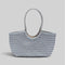 Tally - Handwoven Metallic Color Tote Bag Silver