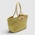 Tally - Handwoven Metallic Color Tote Bag Gold