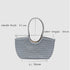 Tally - Handwoven Metallic Color Tote Bag Silver