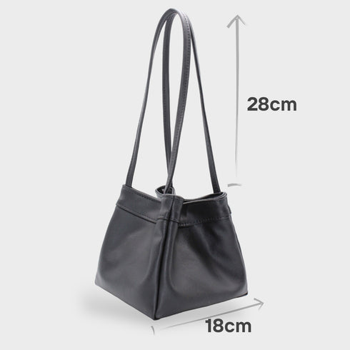 <tc>Cube - Borsa Midi Cacti in Pelle Vegana Nera</tc>