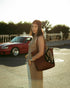 <tc>Liv - Borsa tote in pelle intrecciata a mano caramello</tc>