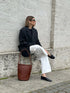 Esmée - Handmade Woven Bucket Shoulder Tote Bag Caramel