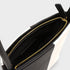 <tc>Aria - Sac à Bandoulière Midi en Cuir Peau De Pomme Noir & Blanc</tc>