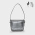 Busta - Borsa Midi in pelle vegana argento metallizzato