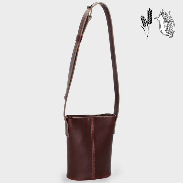 <tc>Carmel - Borsa a secchiello in pelle vegana di mais marrone</tc>