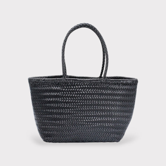 Lou - Genuine Leather Tote Bag Black Colour