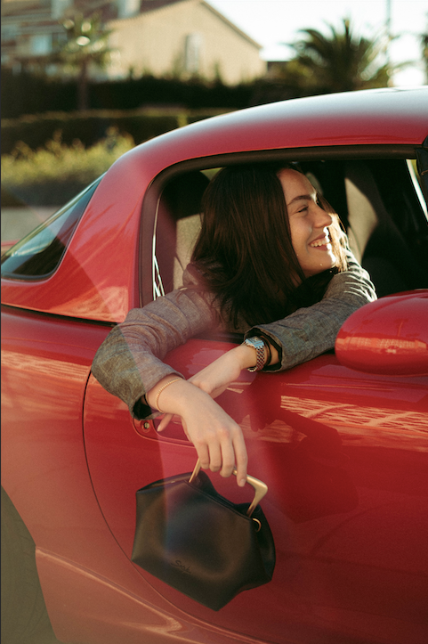 Sora - Metallic Handheld Bag Shoulder Bag Black