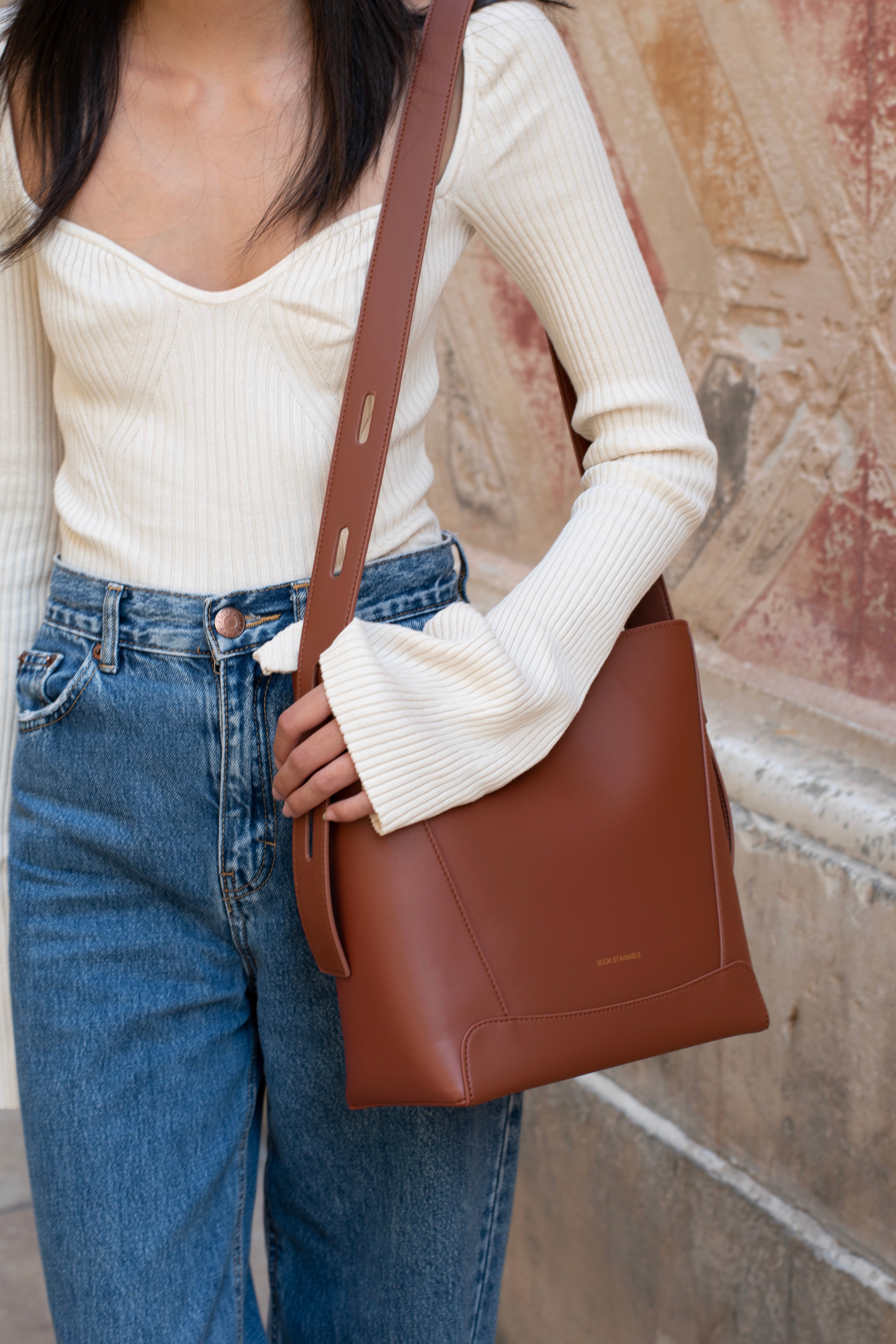 Borsa Pranzo In Pelle Vegana Donna, Elegante E Moderna, Isolata E Impermeabile, Con Tracolla Regolabile, 30x15x24 Cm, Regalo Perfetto Per Lavoro E Tempo Libero - 2